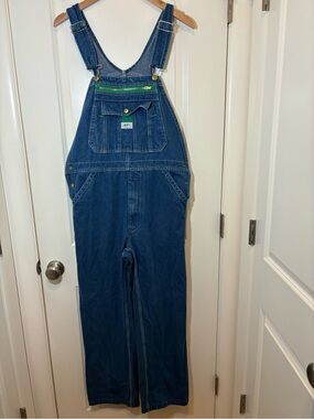 liberty blue denim overalls
